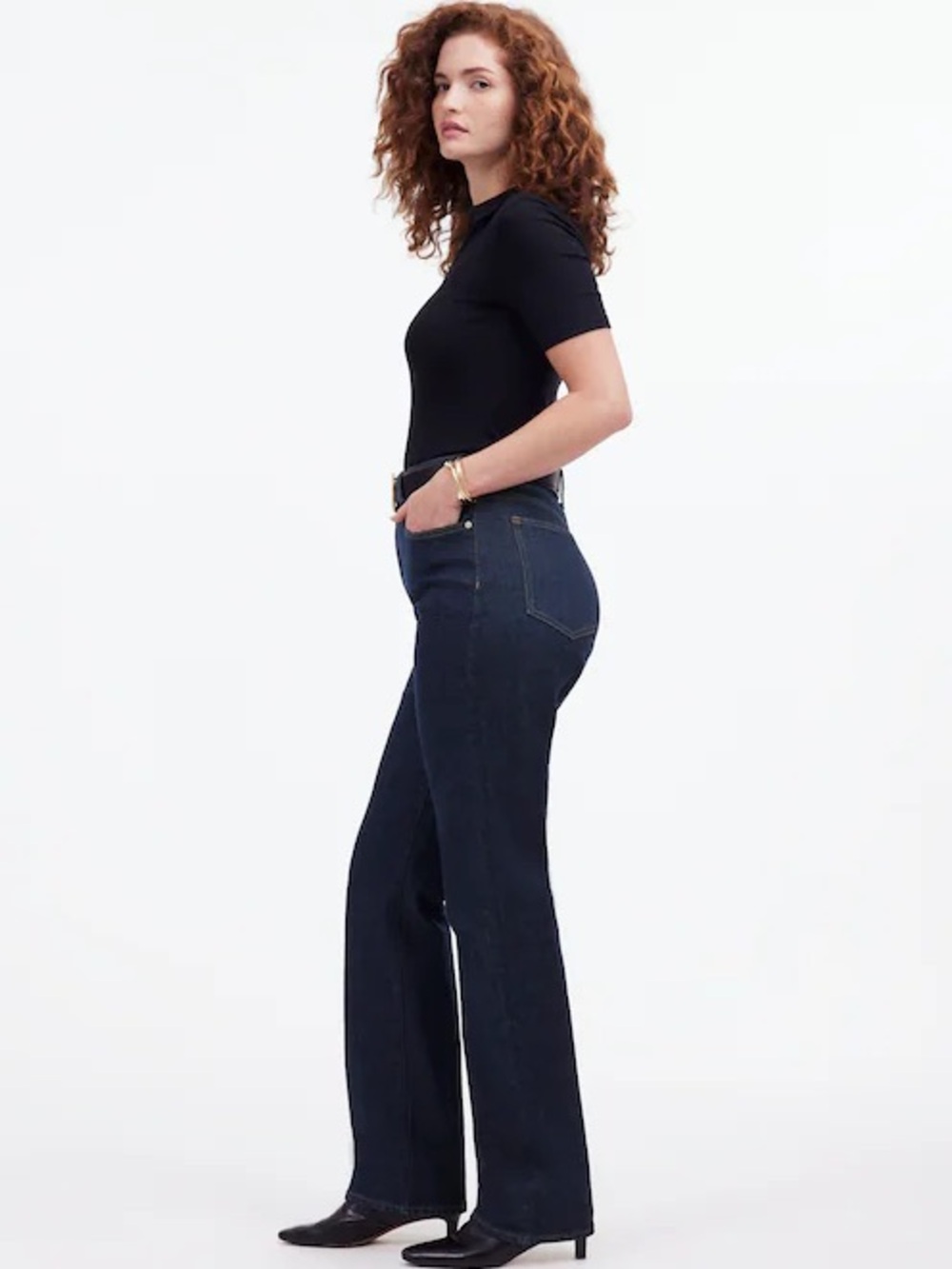 Madewell Straight Leg Dark Wash 90’s Curvy Jeans